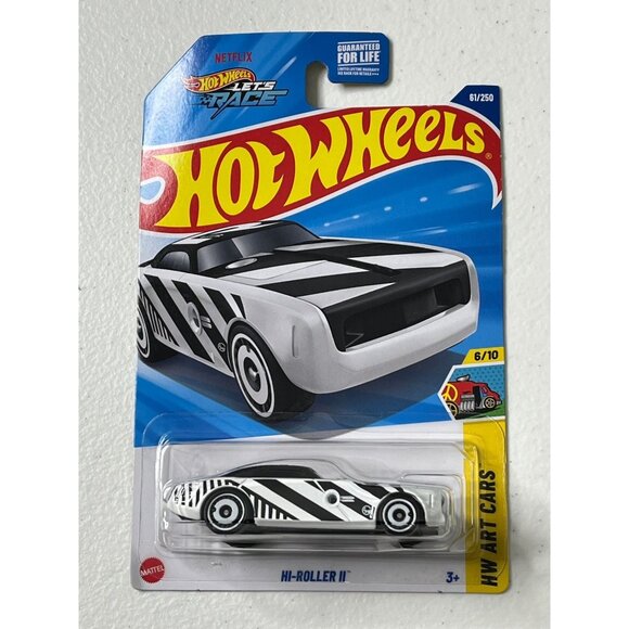 Hot Wheels Hi-Roller II Art Cars 2023 Black White Graffiti 8/10 Diecast 1:64 - Picture 1 of 10